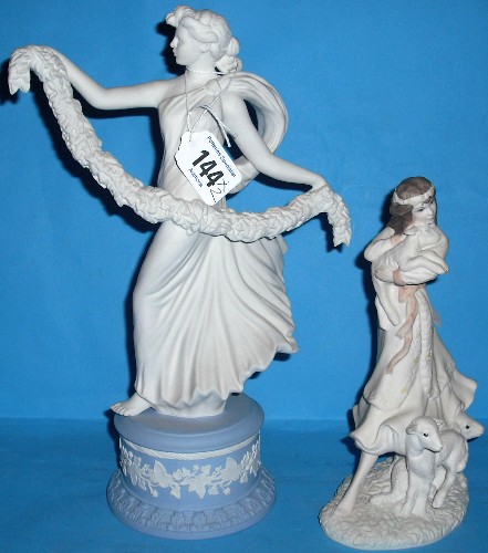 Appraisal: Wedgwood Jasper Dancing Hours Lady Figure And Coalport the Shepherdess