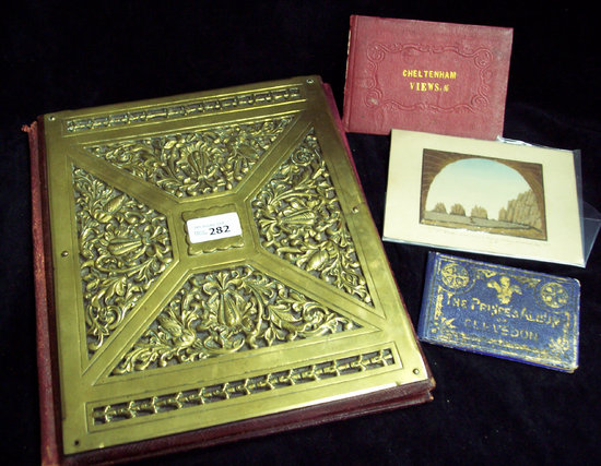 Appraisal: A Victorian leather bound blotter the cover set with a