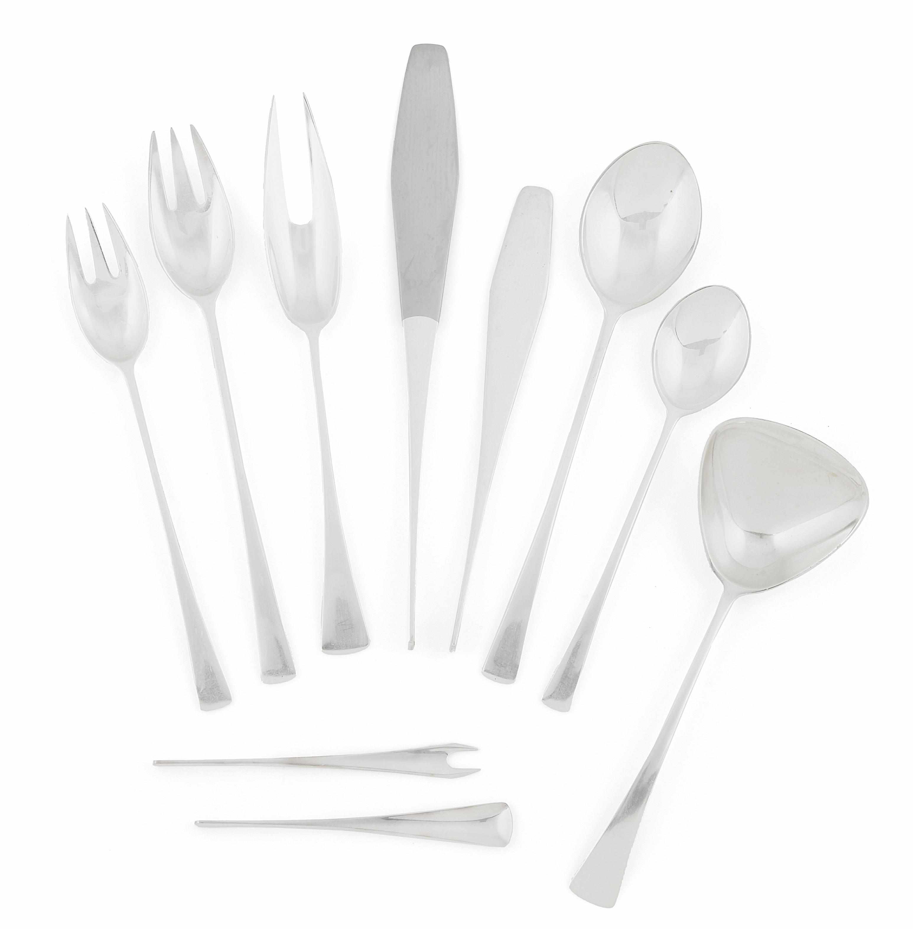 Appraisal: A Jens Harald Quistgaard for Dansk sterling silver Tjorn flatware