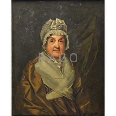 Appraisal: JOHN WESLEY JARVIS American - Attr Oil on board portrait