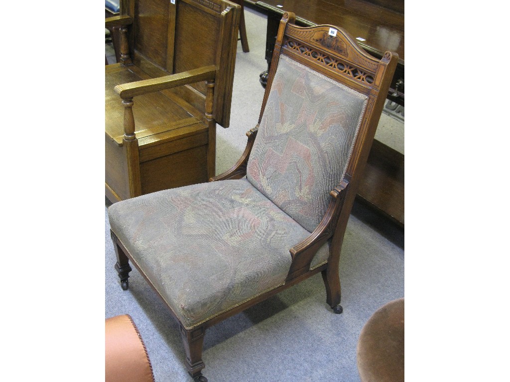 Appraisal: Victorian gents easy chair