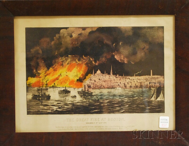 Appraisal: Currier Ives publishers American - The Great Fire at Boston