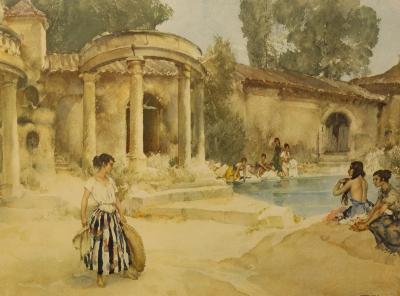 Appraisal: After William Russell Flint - Awkward Encounter colour print cm