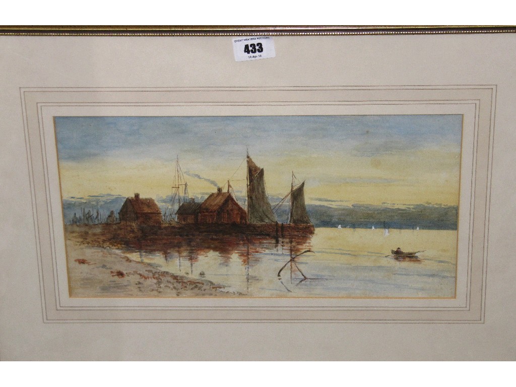 Appraisal: Watercolour harbour scene unsigned