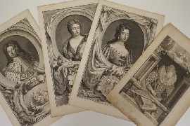 Appraisal: A Collection of Engravings including two engraved portraits by Van