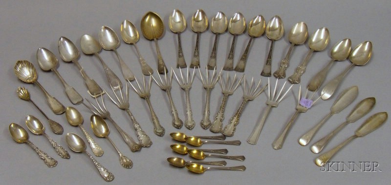 Appraisal: Group of Sterling Silver and Silver Plated Flatware including a