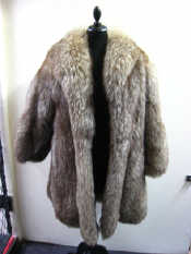 Appraisal: A grey fox fur coat by La Rosa Nero approx