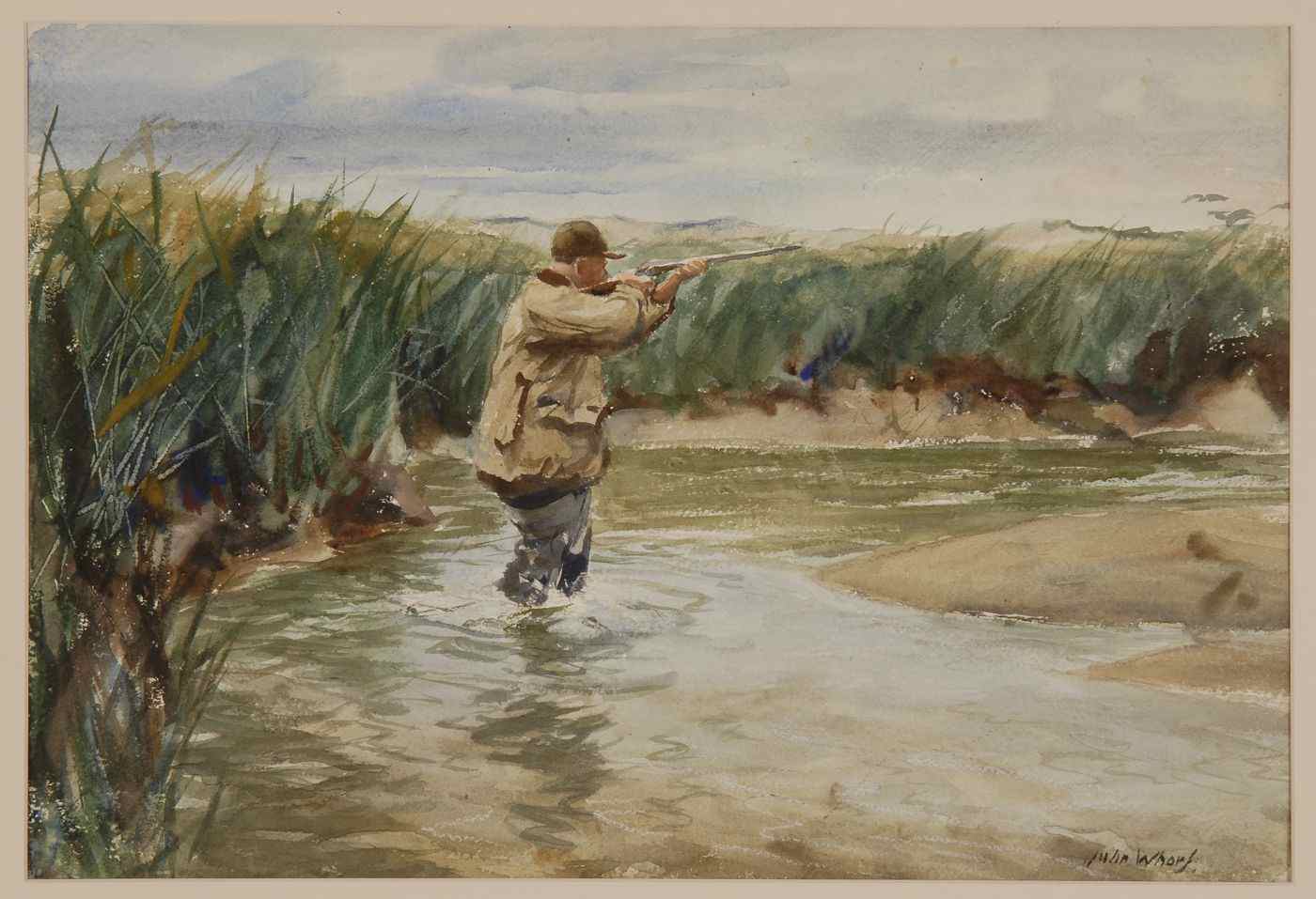 Appraisal: JOHN WHORFAmerican - Marsh Hunting'' Signed lower right ''John Whorf''