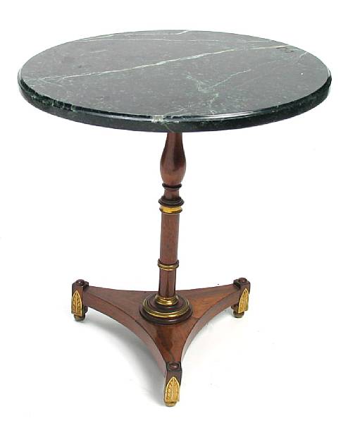 Appraisal: A Regency style round table with marble top height in