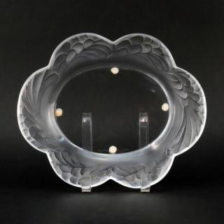 Appraisal: Lalique Clear and Frosted Crystal Serving Dish Lalique Clear and