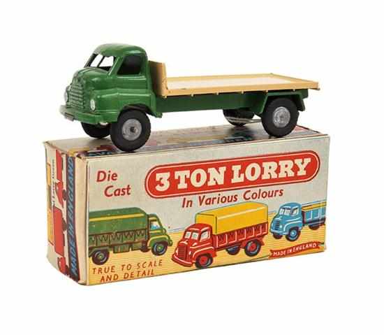 Appraisal: AUTOMEC ENGLAND TON LORRY FLAT LORRY GREEN E BOX VG