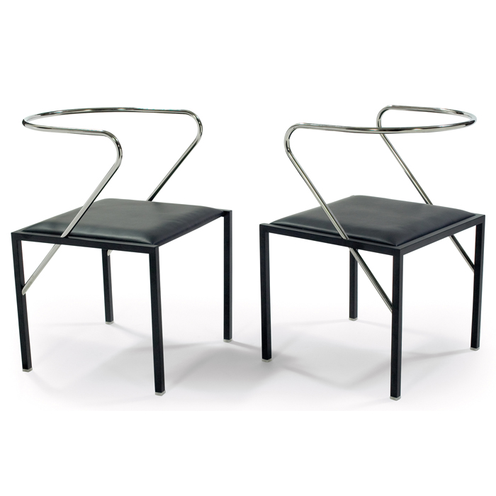 Appraisal: Shiro Kuramata ''Apple Honey'' chairs pair by UMS-Pastoe Japan c