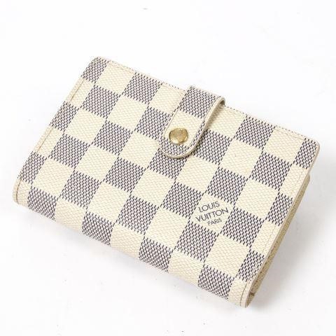 Appraisal: Louis Vuitton French Purse wallet in damier azur canvas with