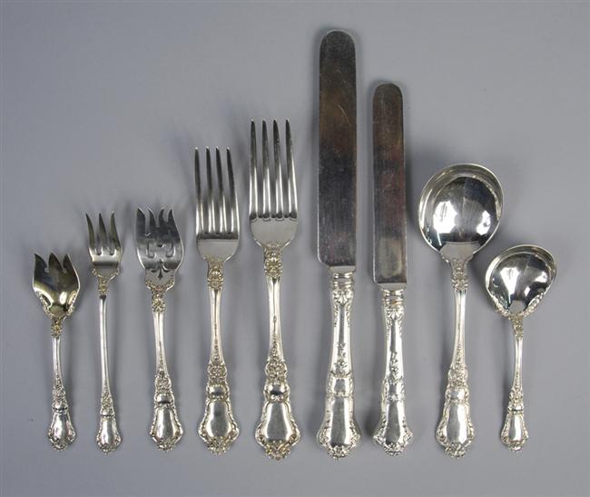 Appraisal: AMERICAN SILVER PARTIAL FLATWARE SERVICE Gorham maker including dinner forks