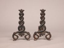 Appraisal: Caducei Andirons ca Late th Century A pair of cast