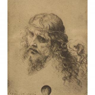 Appraisal: After Leonardo Da Vinci Etching of Jesus After Leonardo Da