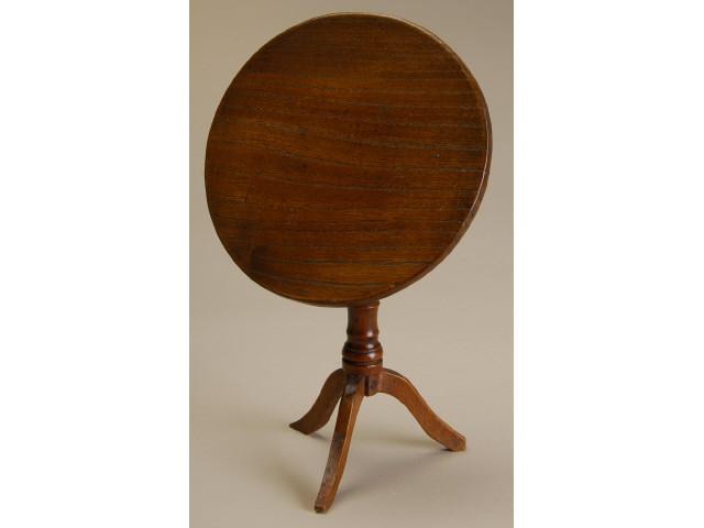 Appraisal: Victorian Mahogany Tilt Top Tripod Table England th century with