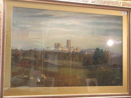 Appraisal: GEORGE ORD TH CENTURY - View of Durham Cathedral signed