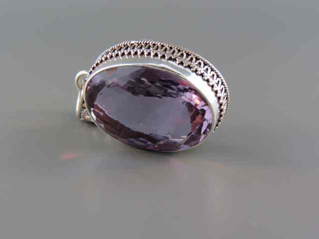 Appraisal: Amethyst Pendant beautifuly cut oval gem weighing approx carats in