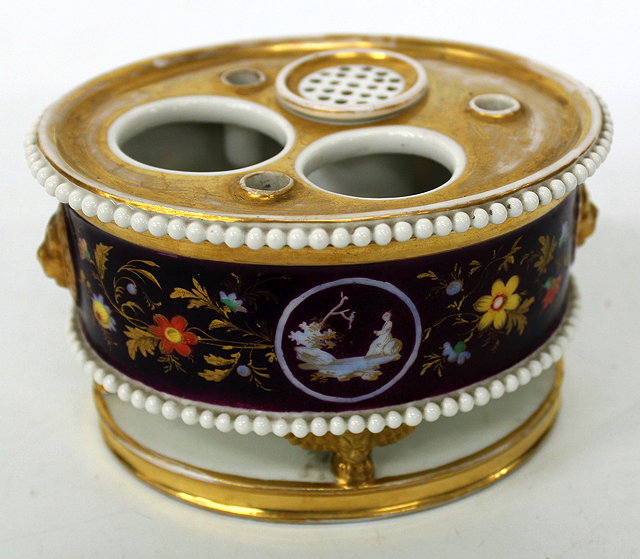 Appraisal: A TH CENTURY CONTINENTAL PORCELAIN EN CRIER with purple ground