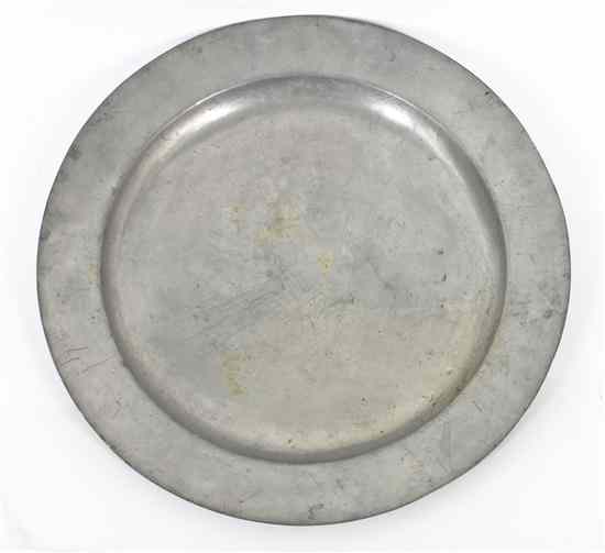 Appraisal: An English Pewter Tray th century having a plain turned