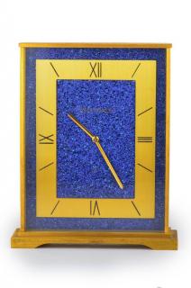 Appraisal: A Lapis Desk Clock by Jaeger LeCoutre Jaeger Le Coutre