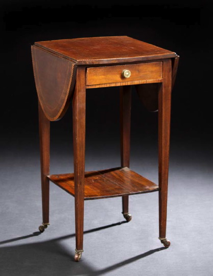 Appraisal: George III-Style Mahogany Drop-Leaf Table late th century the top