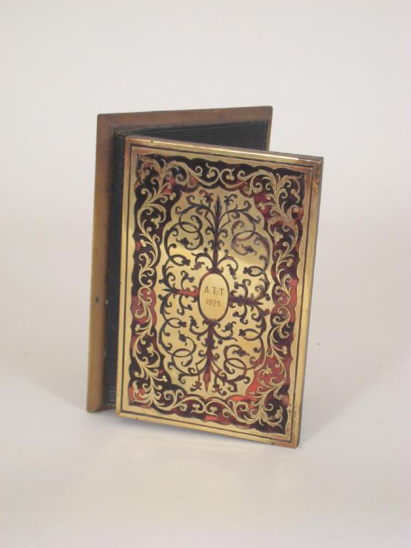 Appraisal: A Boulle Notepad dated and marked Asprey London with leather