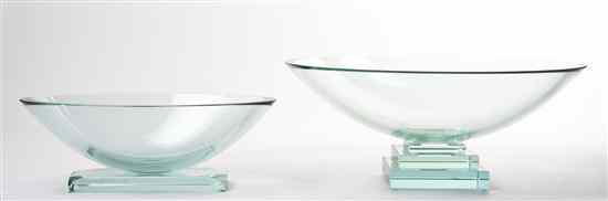 Appraisal: A Set of Two Contemporary Art Glass Centerbowls Stephen Schlanser