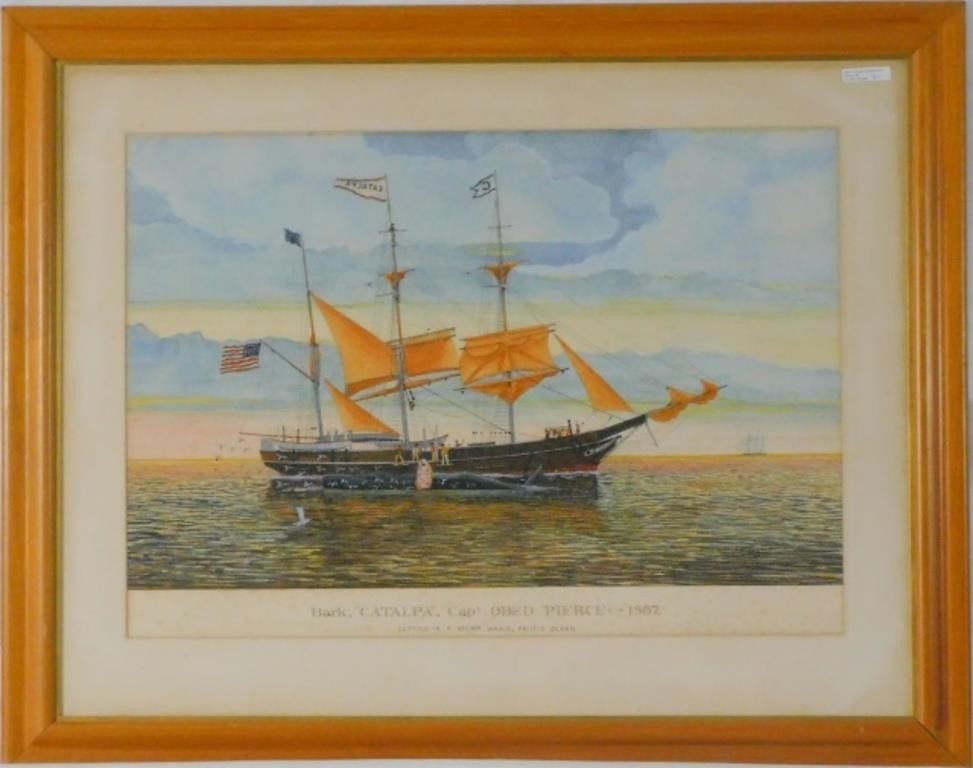 Appraisal: ROBERT NEWELL TH C US MARINE NAUTICALpainter framed and glazed