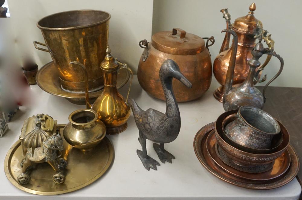 Appraisal: GROUP OF MOSTLY MIDDLE EASTERN AND INDIAN COPPER AND BRASS