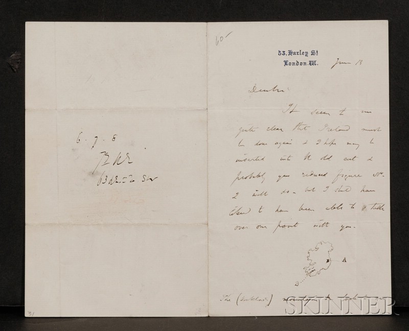 Appraisal: Lyell Charles - Autograph letter signed June no year three