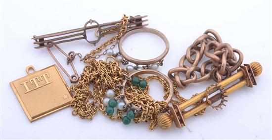 Appraisal: A COLLECTION OF JEWELLERY INCLUDING GOLD A F