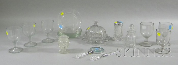 Appraisal: Group of Colorless Glass Tableware and Other Items six two-mold