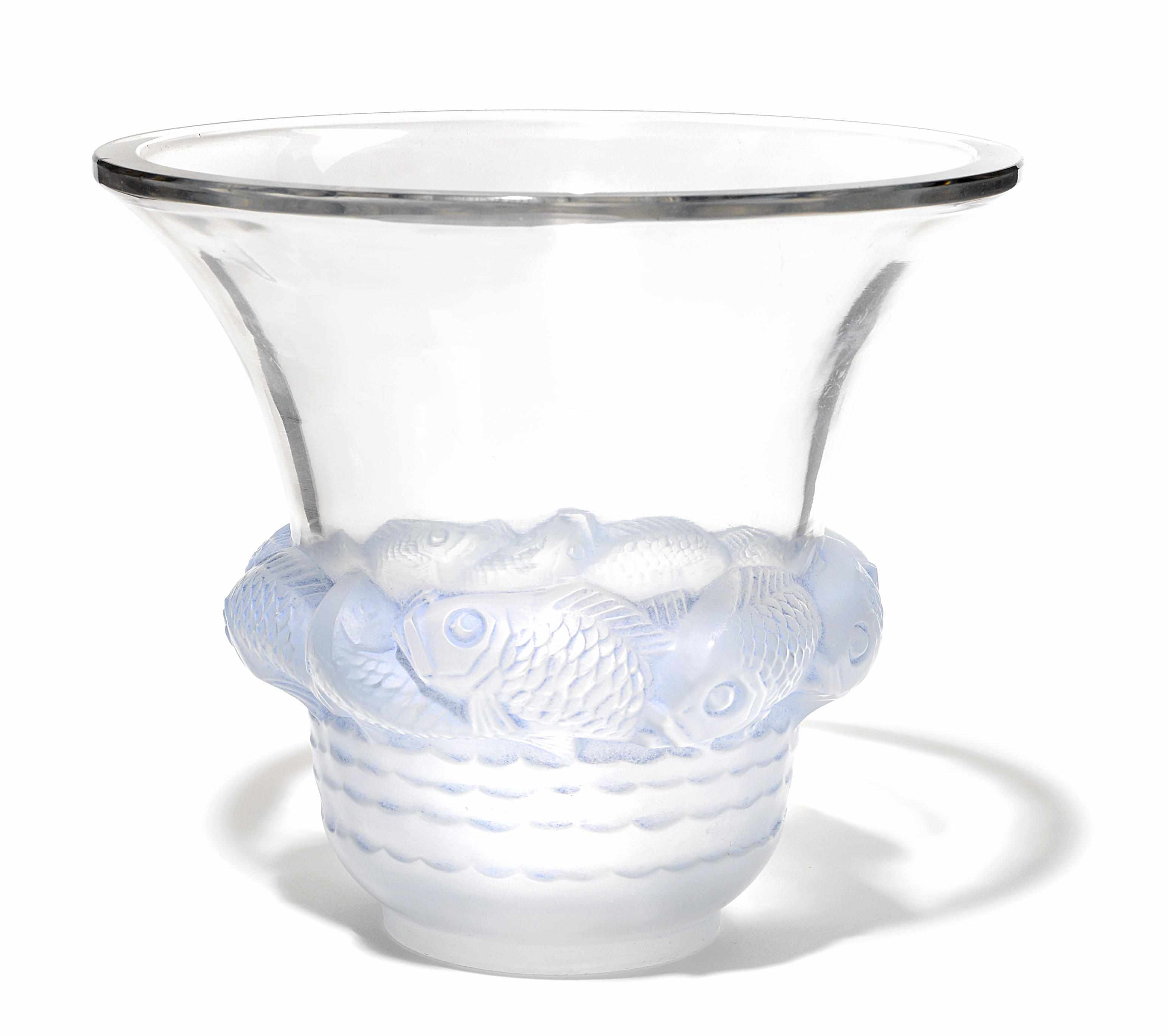 Appraisal: A Ren Lalique molded glass vase Piriac Marcilhac model introduced