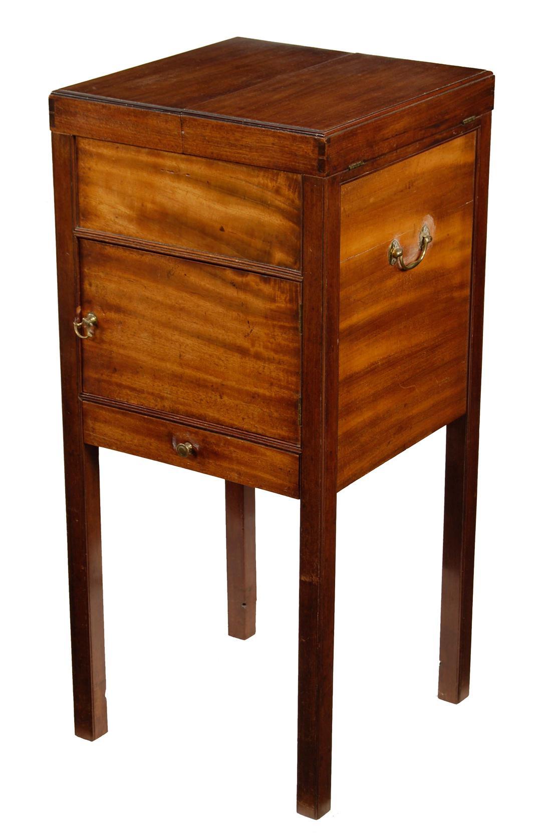 Appraisal: A George III mahogany square washstand