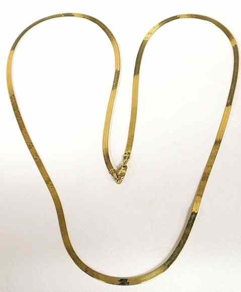 Appraisal: Ladies k gold herringbone necklace l mm w dwt