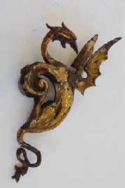 Appraisal: THC GILT BRONZE GRIFFIN ORNAMENT