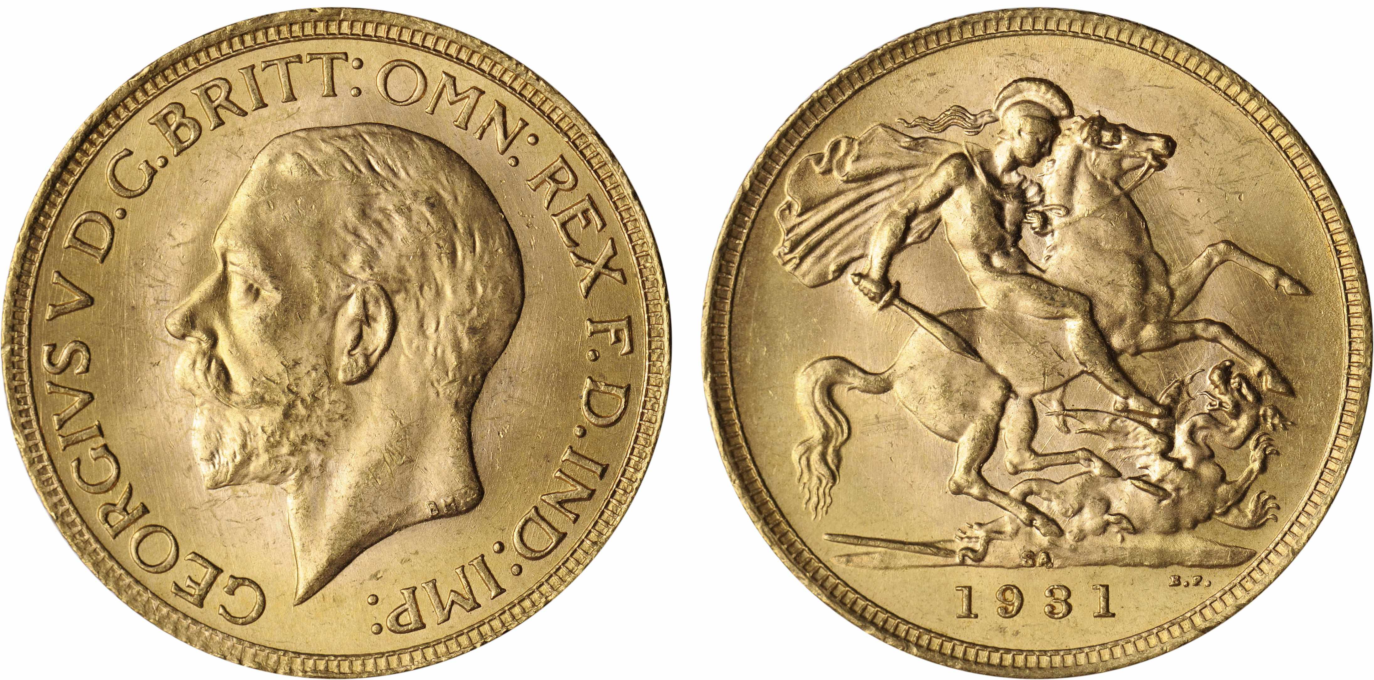 Appraisal: South Africa George V Sovereign -SA KM-A Exceptionally smooth and