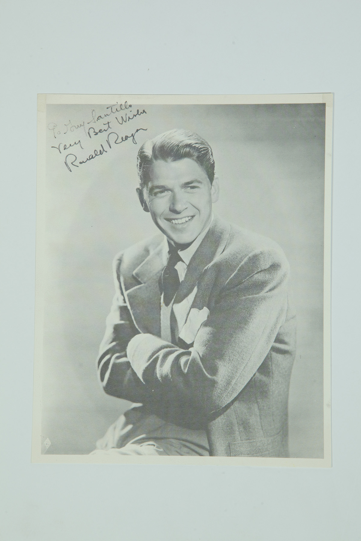 Appraisal: AUTOGRAPHED PHOTOGRAPH OF RONALD REAGAN American mid th century A