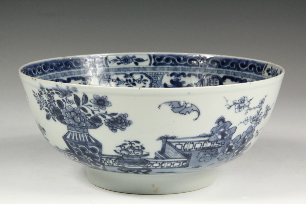 Appraisal: CHINESE EXPORT BOWL - Late th c Canton Blue White