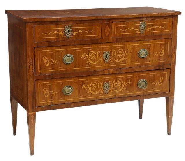 Appraisal: Italian Neoclassical walnut commode in the manner of Giuseppe Maggiolini