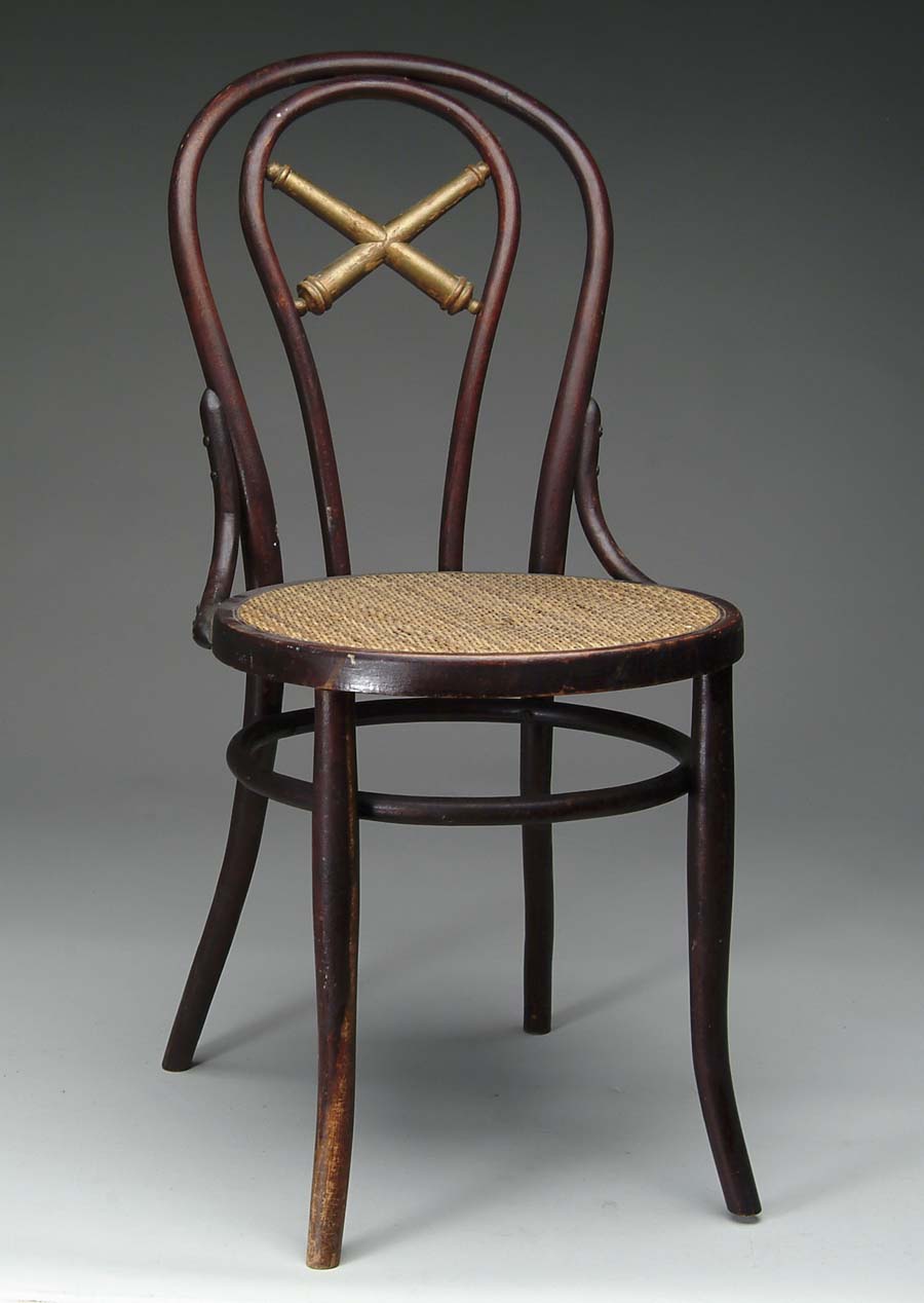 Appraisal: TH CENTURY AMES CANNON CANE CHAIR From the Ames Cannon