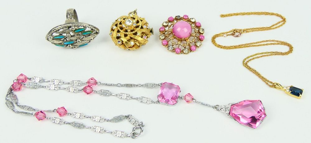 Appraisal: LOVELY LOT OF VINTAGE COSTUME JEWELRY To include Corea necklace