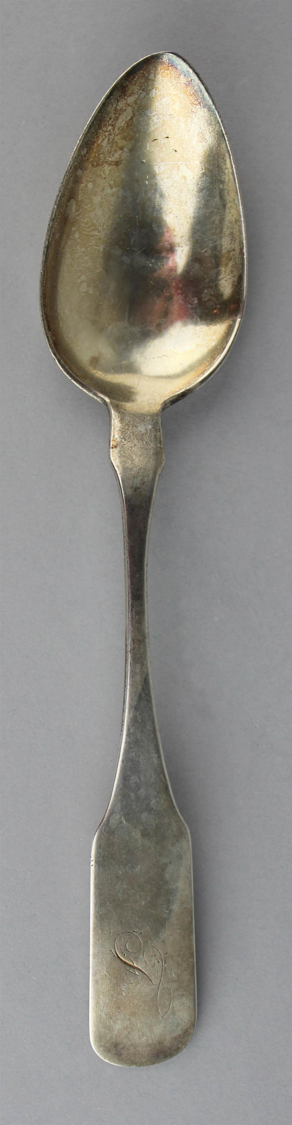 Appraisal: COIN SILVER SPOON BY JOHN ADAM ALEXANDRIA VIRGINIA ozt -