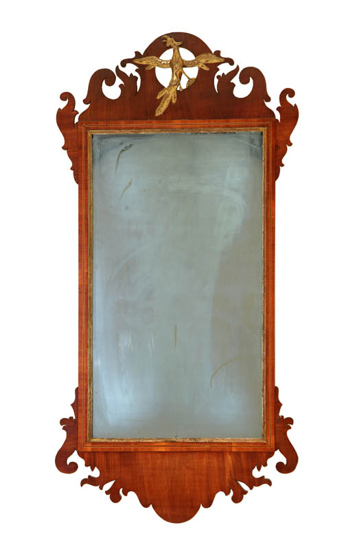 Appraisal: CHIPPENDALE MIRROR American or English nd half- th century mahogany