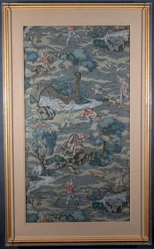 Appraisal: AN AUBUSSON TAPESTRY REMNANT PROBABLY FRENCH AN AUBUSSON TAPESTRY REMNANT