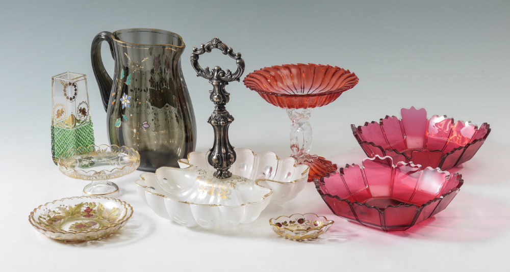 Appraisal: COLLECTION OF BOHEMIAN GLASS INCLUDES MOSER Approx pieces to include