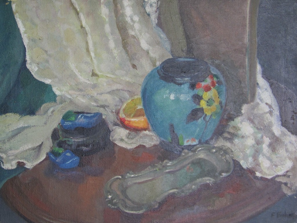 Appraisal: FREDA FISHER Scottish School STILL LIFE Early th Century oil