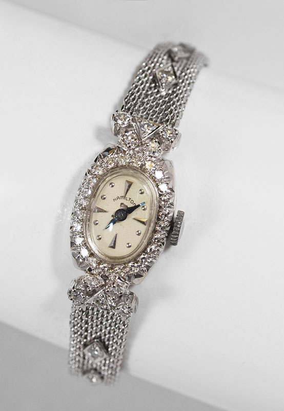 Appraisal: HAMILTON K GOLD DIAMOND LADIES DRESS WATCH CA 's k